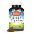 Carlson - Cal-Mag Gels, 2:1 Calcium a Magnesium Ratio, Bone Support, Energy Production, 100 Soft gels