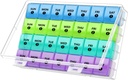 DANYING XL Monthly Pill Organizer 1 Una vez al día con el caso Dust-Proof, Extra Large 4 Weeks Pill Box Una vez al día, 28 Days Pill Container 1 Por día, Weekly Vitamin Case, Daily Medicine Organizer