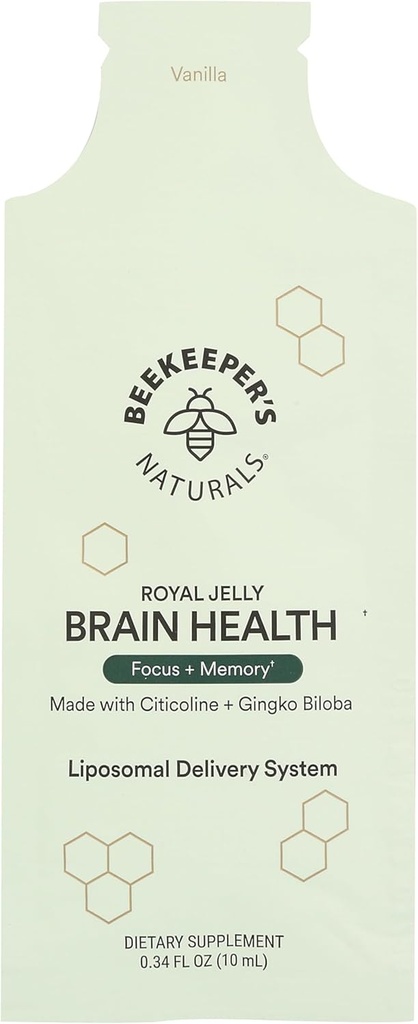Beekeepers Naturals Brain Health Royal Jelly Liposomal SGL, 0.34 Fz
