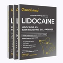 CARELAND Lidocaine Gel Patch, 18 Conde Máximo Patches de Dolor de Fuerza para el Alivio del Musculo en Neck Knee Back and Hoers Unscented Numbing Patch for Soothing Nerves, Joints