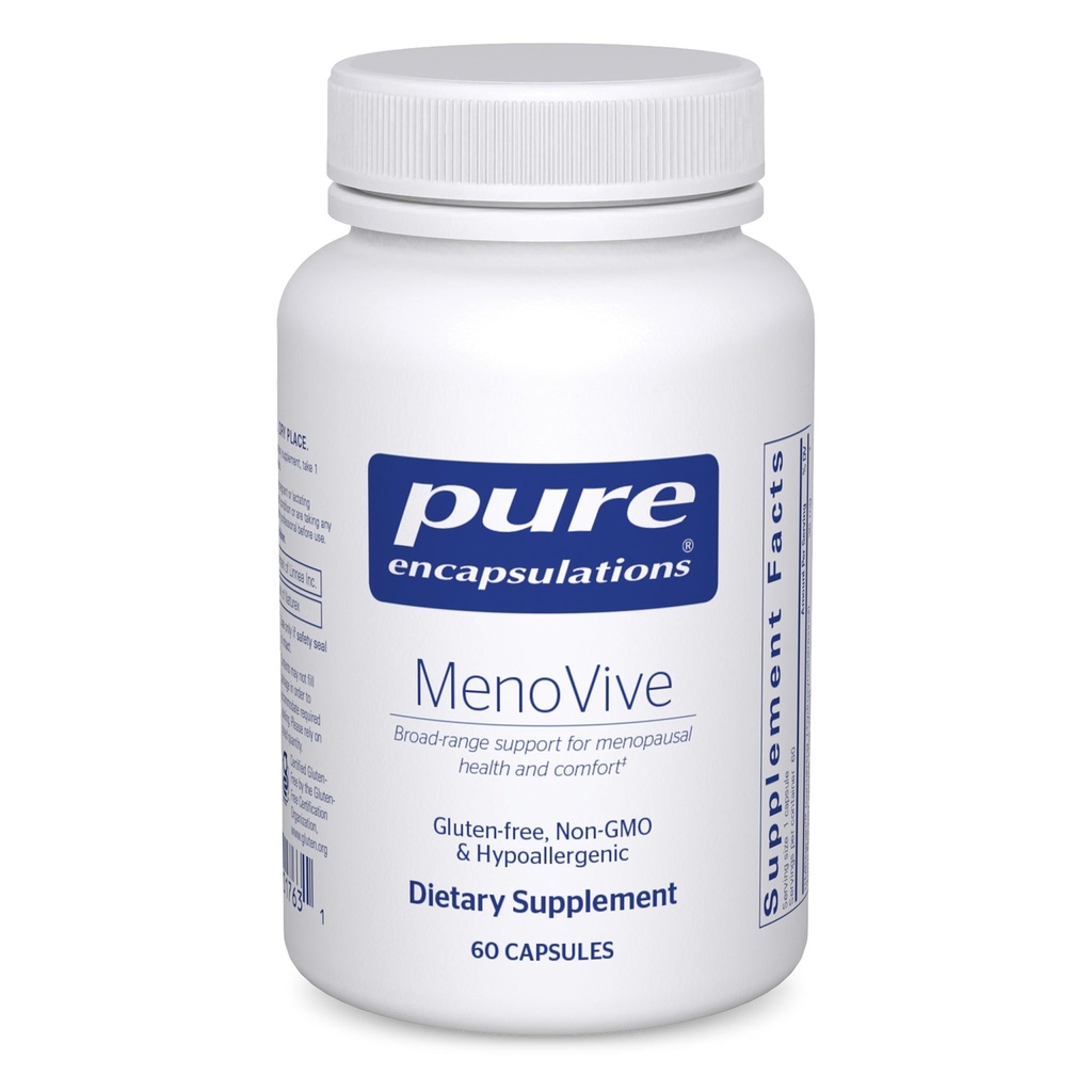Pure Encapsulations MenoVive ← Broad tención Range Support for Menopausal Health and Comfort* ← 60 Capsules