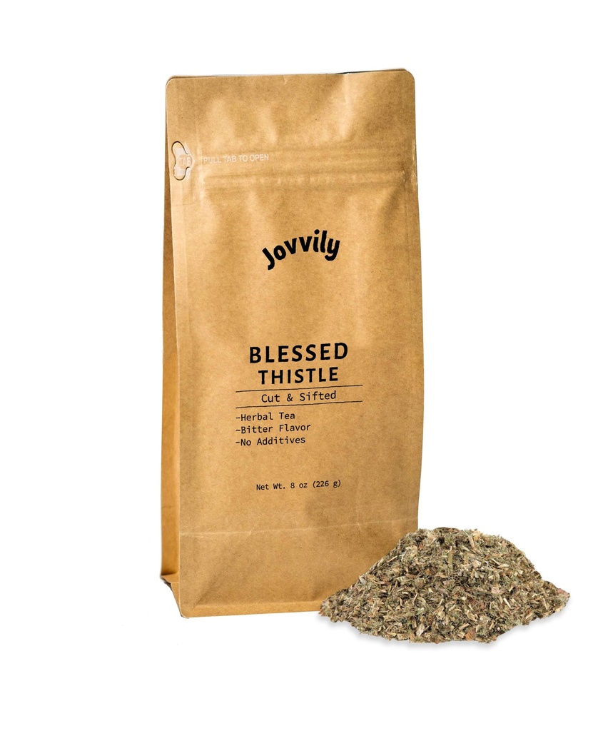 Jovvily Beat Thistle Herb, 8 oz, Herbal Tea, Cut &amp; Sifted