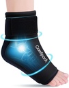 Agarre de hielo de tobillo para inflamación, reutilizable en el paquete de hielo de pie, Terapia caliente y fría Compresión de manga para plantar Fasciitis Alivio, Aquiles Tendonitis, Sprain, Dolor de tacón, Sprain