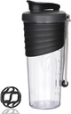 Botella de Shaker para Mezclas Protein,24 oz,Botellas Protein Shaker con Botella Whisk, Botella Mixer, Botella Protein,Botella Pre Workout portátil Whey Protein Copa Shaker,Negro