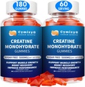 Cretina Monohydrate Gummies 5g para Hombres &amp; Mujeres, 7100mg con Taurina Liposomal, BCAA, Alpha GPC, B12, Cretina Monohidratos para Crecimiento Musculo, Flavor de Fresa, 180Count