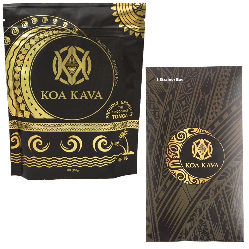 1 Lb Kava Tonga y Strainer Bundle