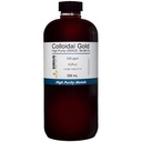 True Colloidal Gold – 200 ppm - 99.99+% Purity - 500 mL (16.9 Fl Oz) en Clear BPA-Free Plastic Bottle - Made in USA