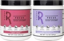 Roots Focus Nootropic Brain Supplement - Fruit Punch & Blackberry Lavender Lemonade- Lions Mane, Cordyceps & Reishi Funal Mushrooms+ Caffeine de liberación ampliada, 100 servicios