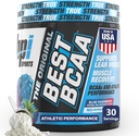 BPI Sports Best BCAA Powder - Muscle Recovery Support - Branched Chain Amino Acids ¦ Building Blocks of Protein and Muscle - Post Workout Recovery – Hydration - Blue Raspberry, 30 Servings