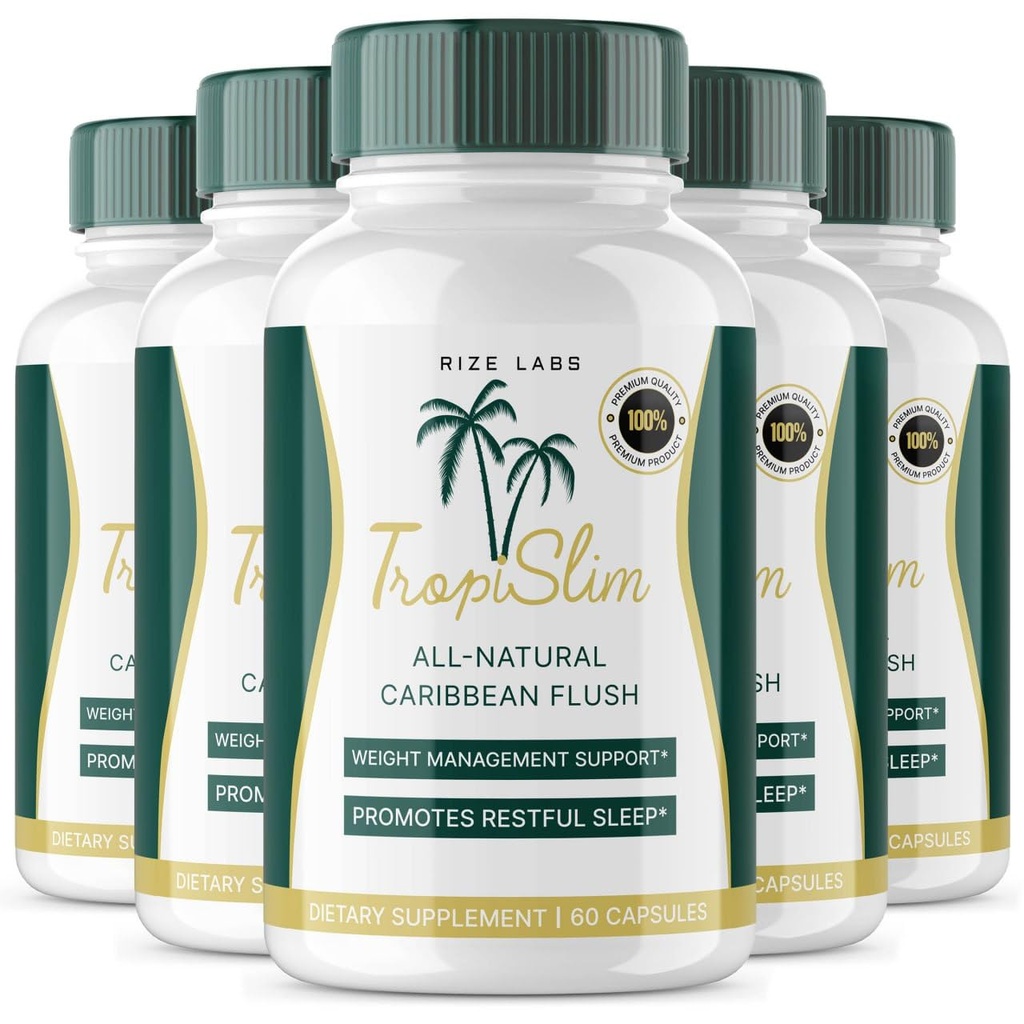 Tropislim, Tropislim All Natural Caribbean Flush, Weight Loss Supplement, Tropislim Slimming Capsules for Women, Healthy Lifestyle + Leaner Physique, Tropical Reviews (300 cápsulas)