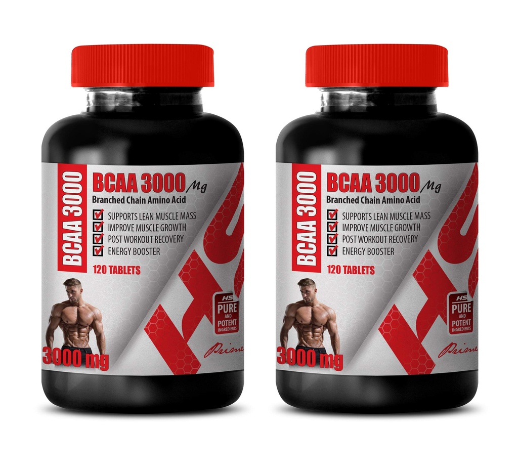 Musculas para Hombres - BRANCHED Chain Amino Acid - BCAA 3000MG - bcaa Tren y recuperación - 2 Botellas 240 Tablas