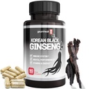 GeumHeuk Korean Black Panax Ginseng Capsule 1000mg - 90 Vegan Capsules Non GMO, High Ginsenosides, High Absorption Rate, Enhance Immunity, Mental Performance, Stamina & Energy, Men &amp; Women