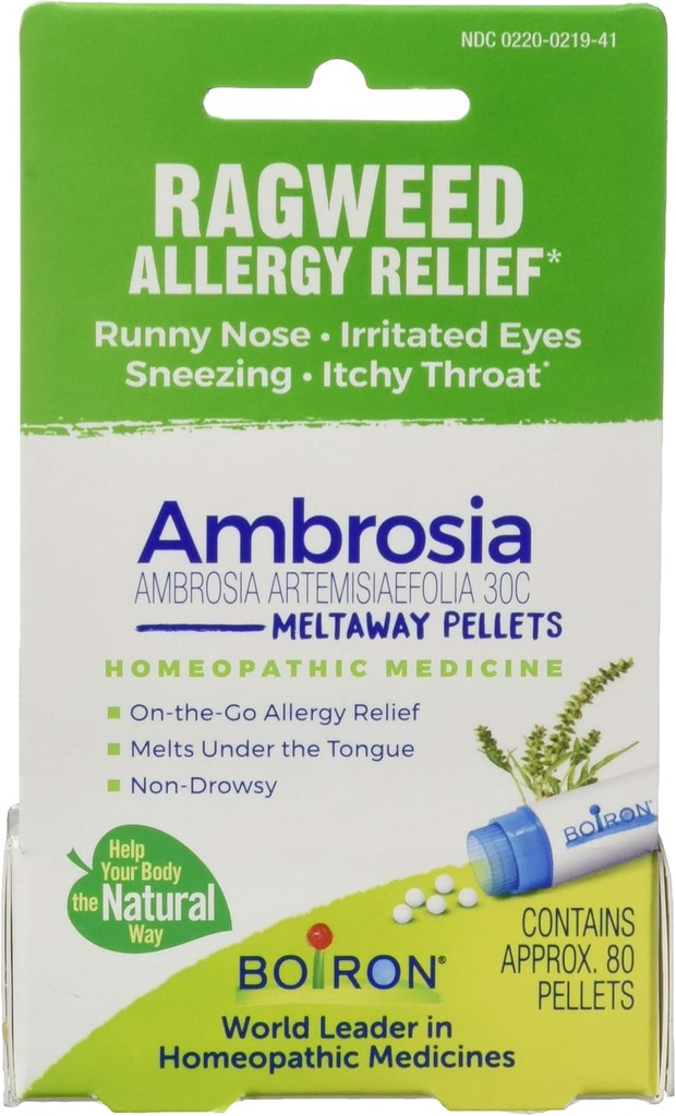 BOIRON Ambrosia 30C Alivio de Alergia Ragweed, 80 CT