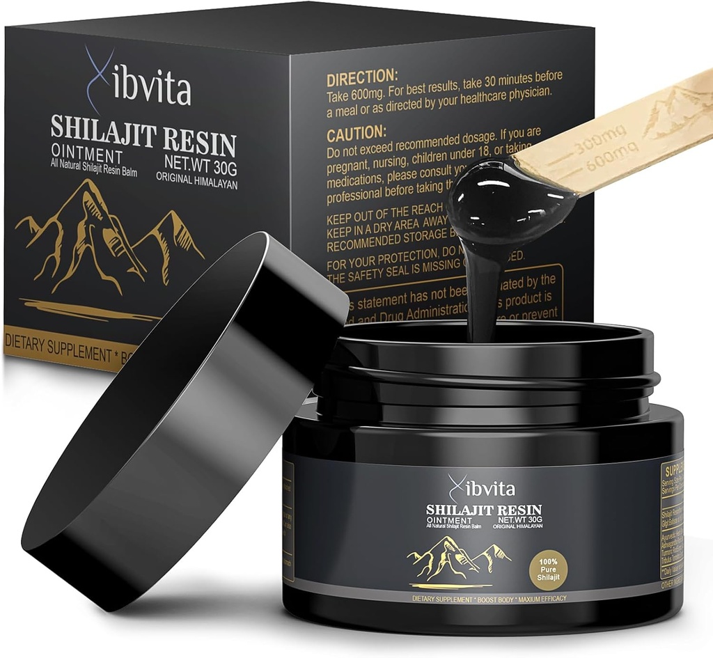 [BRSRAED3O4BRMCTD] Pure Himalayan Shilajit ecológico resina - 600mg shilajit para hombres y mujeres, natural Himalayan Shilajit con ácido fúlvico & 85+ Trace Minerals Suplemento de Energía de Boost & Immune Support, 30 Grams
