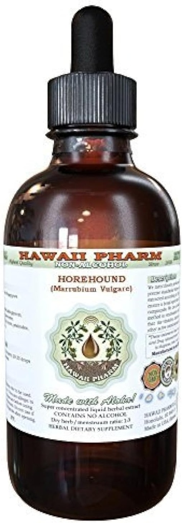Horehound Extract líquido libre de alcohol, Horehound orgánico (Marrubium vulgare) Dried Herb Glycerite 2 oz