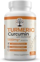 Suplemento Turmérico con 95% Curcuminoides Estandarizados y Extracto de Pepper Negro - Beneficios Antioxidantes - 120 cápsulas Veganas