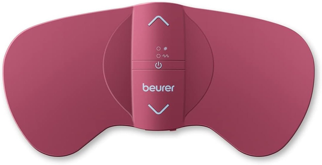 Beurer EM50 TENS Unit and Heating Pad - Portable Period Cramps Pain Relief, Recargable, Auto Shut-Off, 15 TENS Levels, Calefacción Rápida, Para Alivio del Dolor sin Drogas o Bajo De Dolor