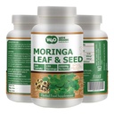 Moringa Oleifera Leaf and Seed Powder (80:20) Ratio 300 Pills(Tablets), 150 Servings, 1000 mg. Uncoated Malunggay Herbal Supplement, No Chemical Coating, Green Superfood. Paquete de 1.