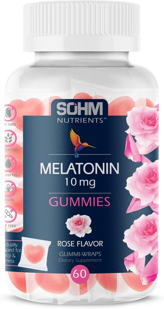 Melatonina Gummies 10 mg - Mejorar la calidad del sueño mantenimiento Gummies Vegetarian