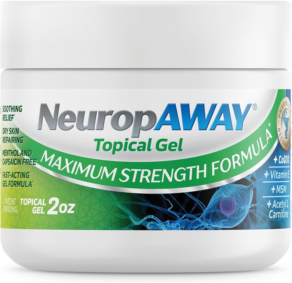 NeuropAWAY® Maximum Strength Gel, for Nerve incomodidad, quemaduras, peinado y nuez 2oz