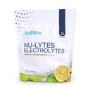 NuEthix Formulations NU-LYTES Electrolytes Hydration Packets, Zero Calories, Zero Sugar, Zero Carbs, Non-GMO, Electrolytes Powder Packets, Glycogen Replenishment, 15 Servings (Límo de limón)