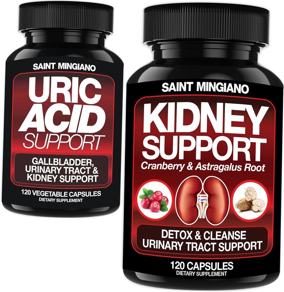 Apoyo al riñón Limpiar la desintoxicación - Junto con - Soporte úrico de ácido - Gallbladder, Urinary Tract & Kidney Support para hombres y mujeres