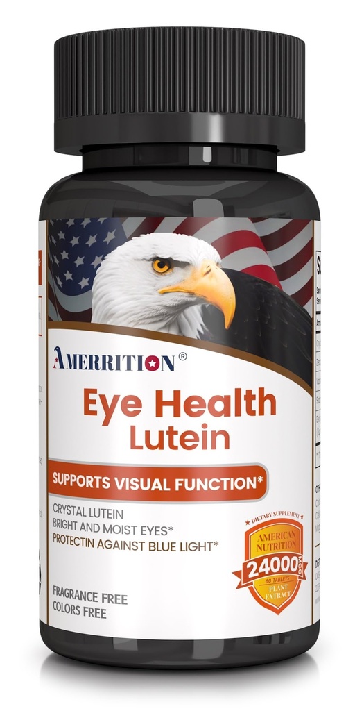 Suplemento avanzado de Lutein Eye Health - Mejorado con Zeaxanthin, soporta Vision " Eye Health - Non-GMO " Gluten Free - Natural Eye Vitamin Tablets - 60ct