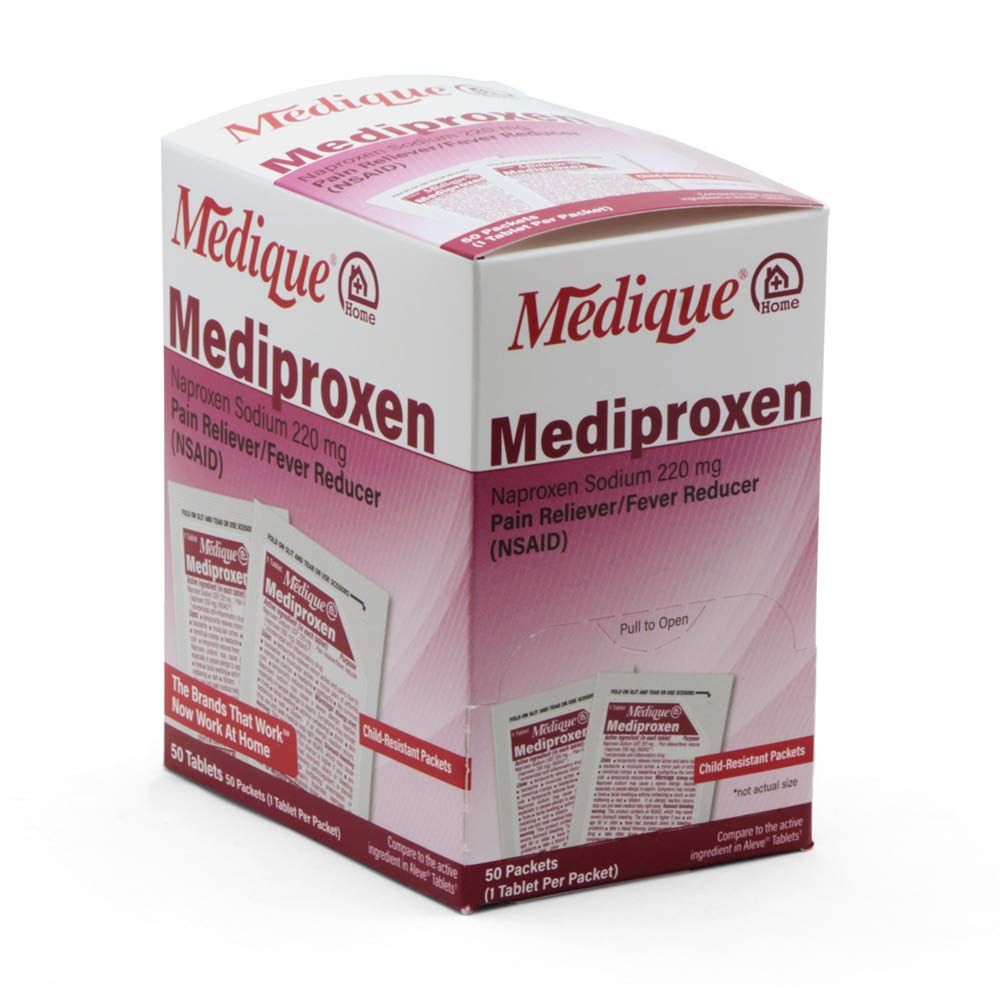 Medique @ Home Mediproxen Compare Active Ingredient to Aleve 50 x 1 (Child Resistant Packaging), White (73750)