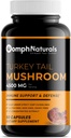Turquía Tail Mushroom Capsules, 4500mg Extract, 90 Day Supply, Non-GMO, Gluten Free, Powder Supplements for Immune System Support Gut Health