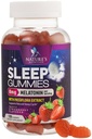 Gummies de sueño para adultos fuerza extra 8mg - Melatonina con Passiflora Extracto para el descanso - Melatonina interina rápida Suplemento de goma de sueño, Vegan, No GMO, sabor a fresa Tasty - 120 Gummies
