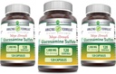 Fórmulas increíbles Sulfato de Glucosamina 1000 mg Capsules Suplemento Silencio no Glucosamina Silencio Gluten Gratis Silencio Made in USA (3 Pack tención 120 Cuenta)