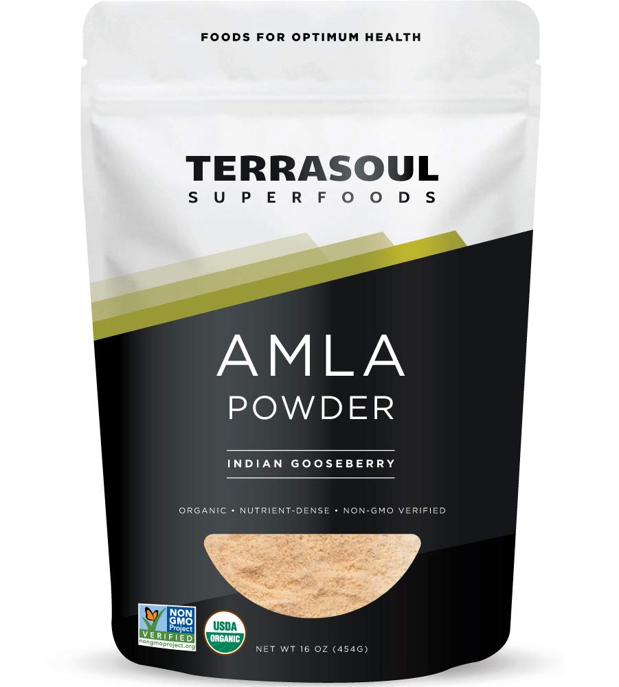 Terrasoul Superfoods Organic Amla Berry Powder (Amalaki), 16 Oz - Rico en Antioxidante Vitamina C ← Apoya la inmunidad