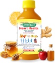 Salud del corazón 400 ml Suplemento dietético - Apoya el bienestar del corazón y disminuye el colesterol - Apple vinagre de la sidra (ACV), jugo de ajo, jengibre, limón y miel - 1 botella