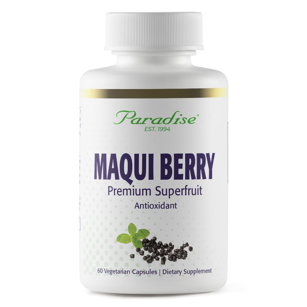 Herbs para el Paraíso, Extracto de Berry Maqui Orgánica, 400 mg, Concentrado Fresco, Congelado para Potencia Superior, No GMO, Vegan, 60 cápsulas