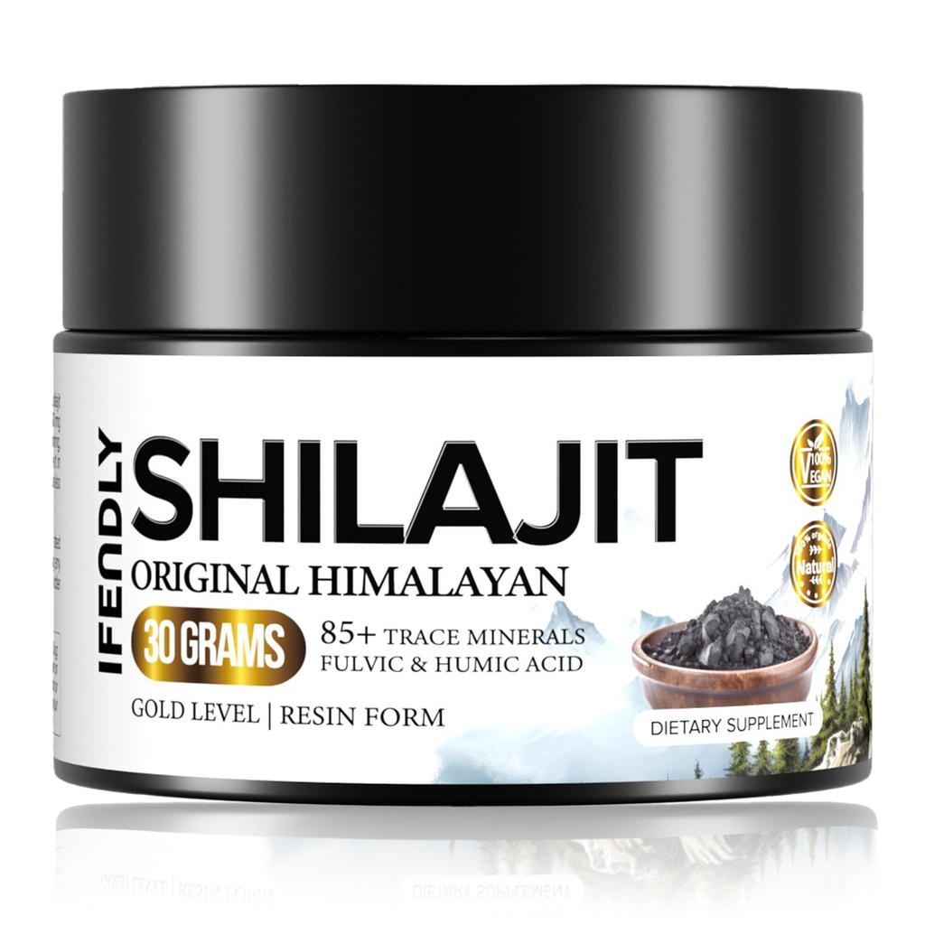 Shilajit Resin, Shilajit for Men ' Women, Shilajit Pure Himalayan Organic - 600 mg Potency Gold Grade, con 85+ Trace Minerals, Fulvic & Humic Acid, for Stamina, Immunity & Strength, 50 Servings (30g)