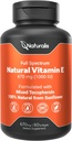 Vitamina de girasol E 670mg (1000 UI) con tocoferoles mixtos ¦ Esquí esencial Vitamina & Apoyo inmunitario ← Non-GMO, Soy & Gluten Gratis ← 60 Softgels