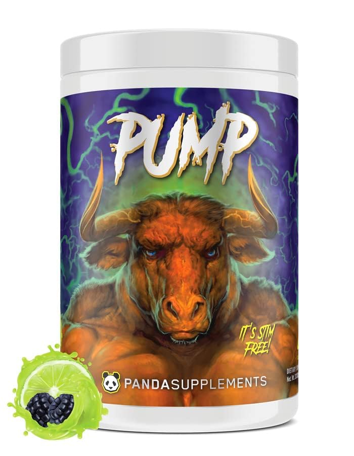 Bomba Panda, Pre-Workout, Fórmula No-Clump w/10G L-Citrulline Malate, Alpha GPC, Lions Mane,CognatiQTM, VasoDrive-AP® 40 Scoops (BlackBerry Lime)