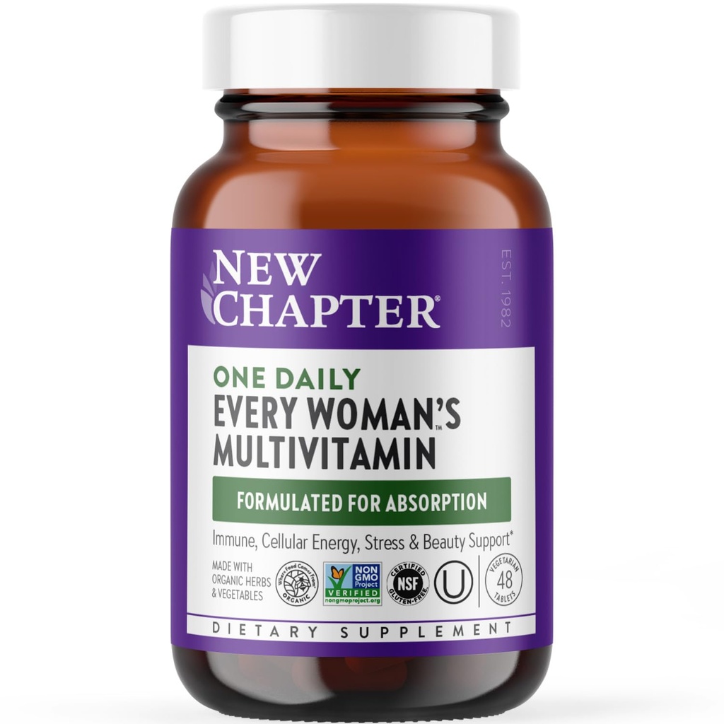 Nuevo Capítulo Multivitamínico Mujer para Inmune, Belleza + Apoyo Energético con Nutrientes Fermentados - Un diario de cada mujer, hecho con hortalizas orgánicas " Herbs, No GMO, Gluten Free, 48 Conde