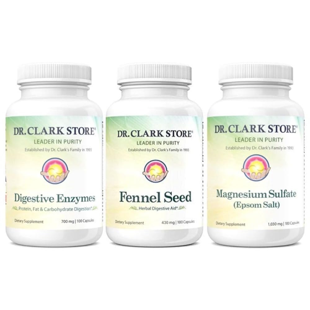 Dr Clark Store Flat Tummy &amp; Debloating Kit – Natural Digestive Support for Bloating Relief, Flat Stomach &amp; Mejorado Gut Health