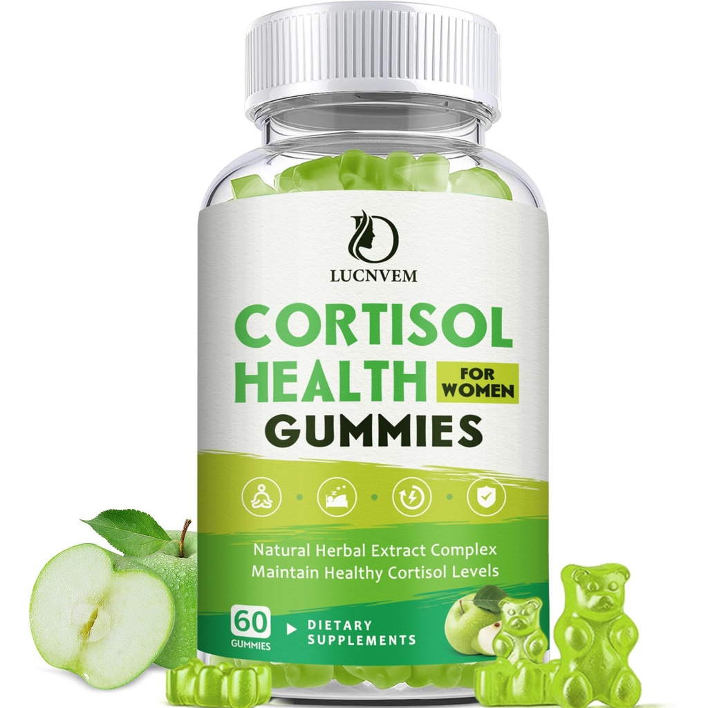 Cortisol Detox for Women Gummies, Cortisol Reducer Detox Manager, Magnesium Ashwagandha Rhodiola Rosea Herbal Complex for Mood/Focus &amp; Sleep, Maintain Healthy Cortisol Levels - 30 Day Vegan Supply