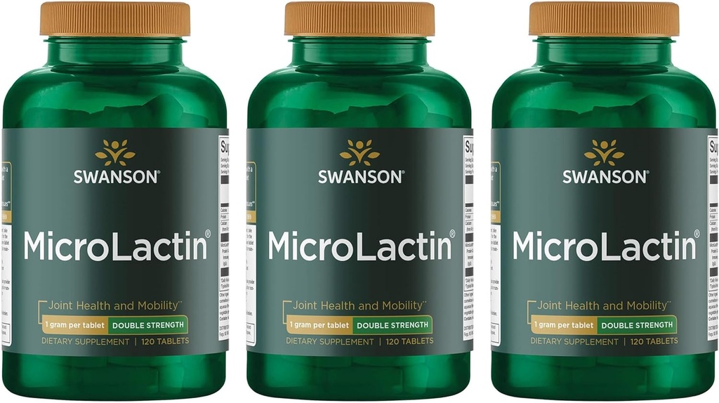 Swanson Microlactina Doble Fuerza 1000 Milligrams 120 Tabs (3 Pack)