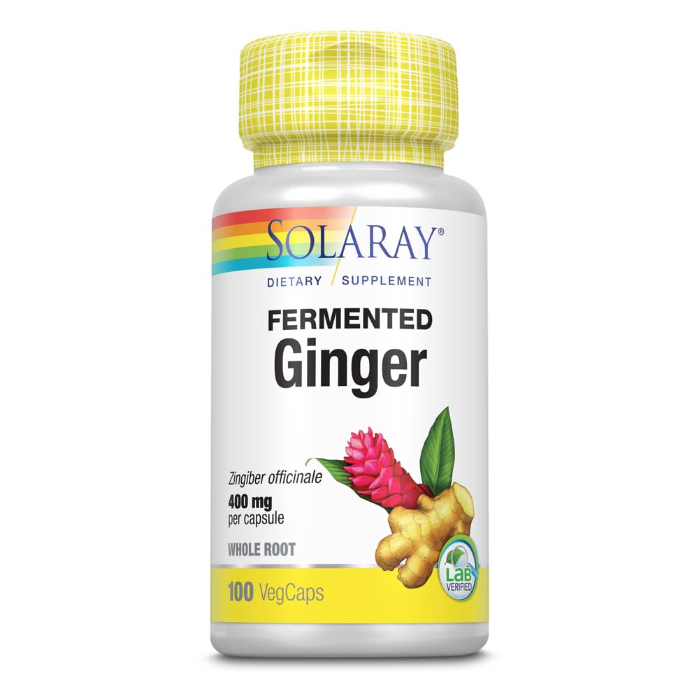 SOLARAY Fermented Ginger Root 400mg  100 VegCaps