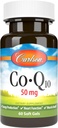 Carlson - Co-Q10, Co-Enzyme Q10, 50 mg, Producción de energía y función cardíaca, 60 Softgels