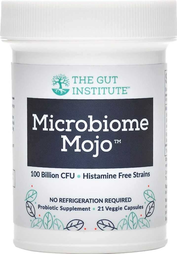 Probióticos de alta potencia Microbiome Mojo 2-en-1 - 100 millones de millones CFUs Plus 500 millones de probióticos viables basados en el suelo por cápsula - 21 cuenta - No se necesita refrigeración - hecho en los EE.UU.