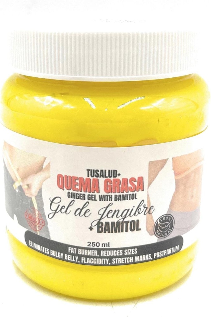 Ginger &amp; Bamitol Slimming Body Gel – Reductor de grasa natural, 8.45 fl oz