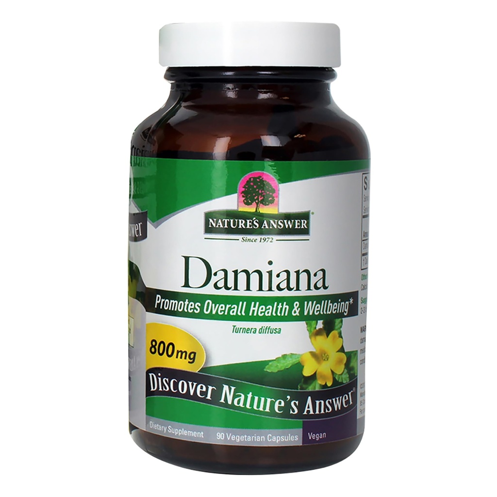 Respuesta de la naturaleza Damiana, 90 cápsulas vegetarianas (400 mg por cápsula)