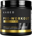 Kaged Pre Workout Elite Powder ← Strawberry Lemonade ← Pre-Workout with Creatine, Beta Alanine, L-Citrulline, BCAAs ← 388 mg Organic Caffeine ← Pre Supplements for Men & Women ← 20 Servings