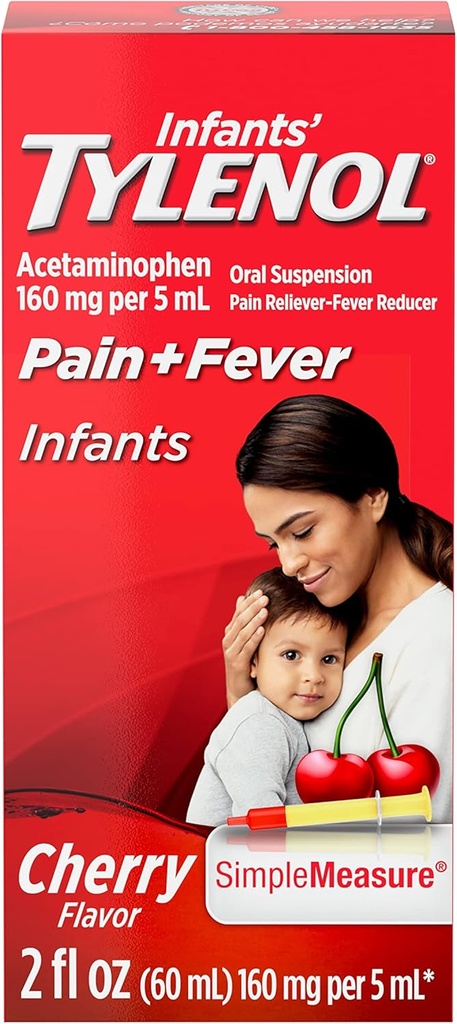 Tylenol Acetaminophen Medicina Líquida, Cereza, 2 fl. oz