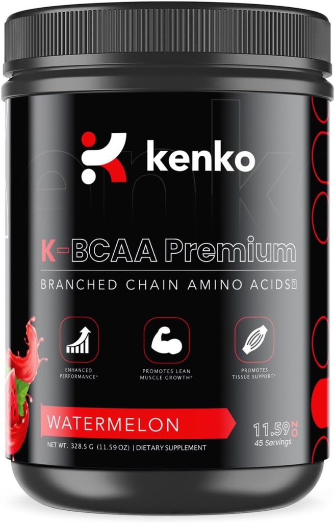 Kenko esencial K-BCAA Premium, Aminoácidos de Cadena Sustituida (Watermelon)