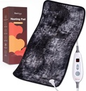 Bearhug XXL Electric Heated Pad 17''x33'' Double-Sided Faux Fur Heating Pad, 6 Niveles de calor, 2-Hour Auto-Off, Moist " Dry Heat Therapy for Back Pain Relief, Machine Washable, ETL Certified - Gift Box